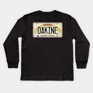 Dakine Vintage Hawaii License Plate Kids Long Sleeve T-Shirt